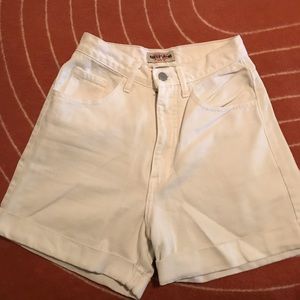 Guess white high waisted jean shorts- size 26